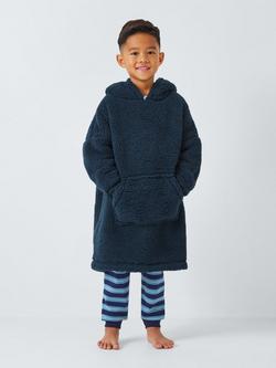 John Lewis Kids' Oversized Lounge Hoodie, Navy, Navy