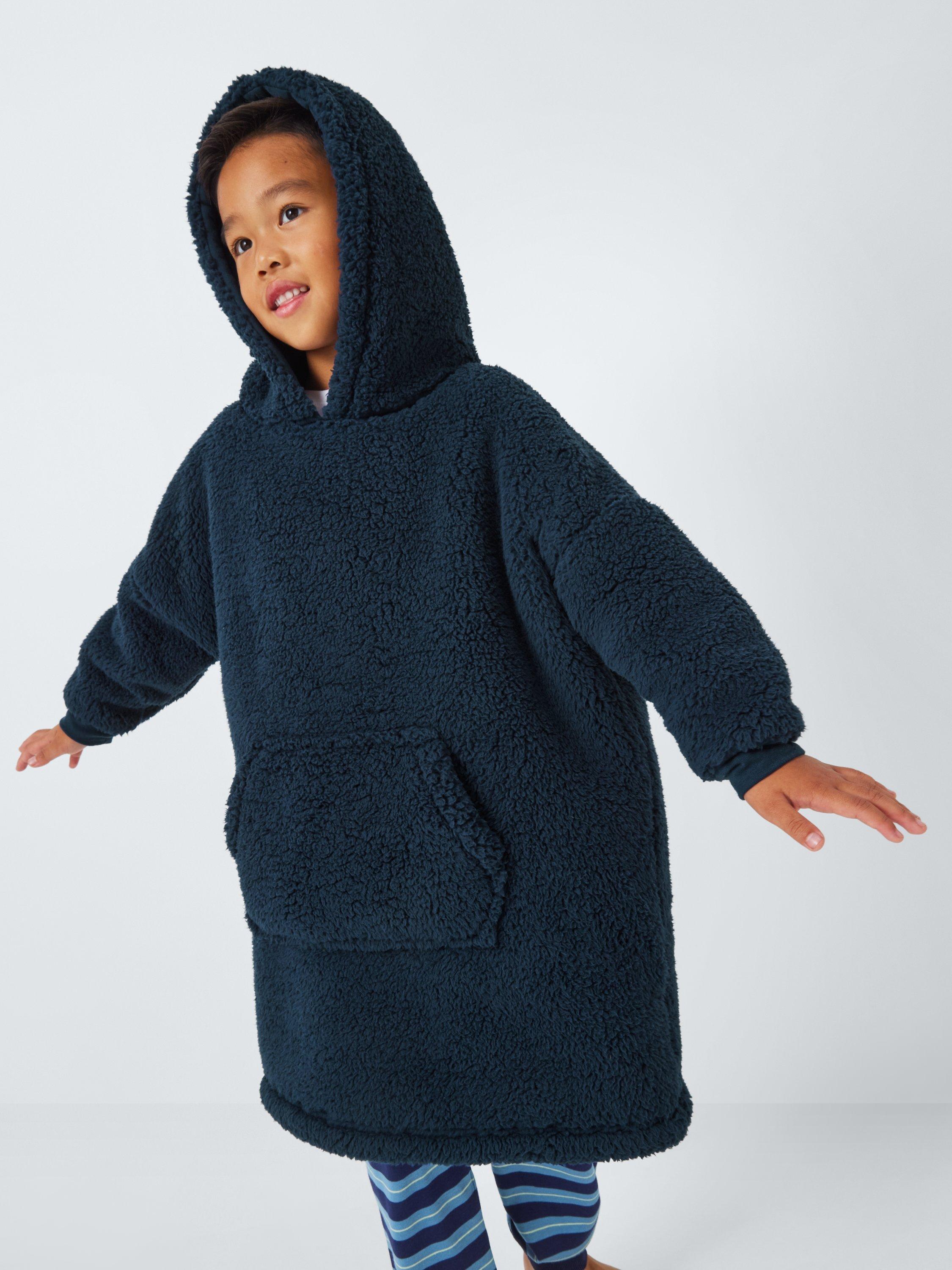 Product image 5 of 8, which shows John Lewis Kids' Oversized Lounge Hoodie, Navy, 3-4 years