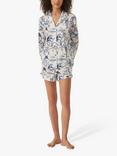 myza Chinoiserie Organic Cotton Long Sleeve Pyjama Short Set