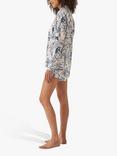 myza Chinoiserie Organic Cotton Long Sleeve Pyjama Short Set