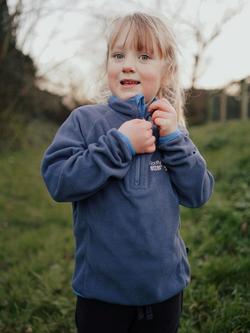 Spotty Otter Kids' Cosy Cub Micro Zip Fleece - view 2, Navy