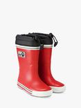 Spotty Otter Kids' Forest Leader Fleece Lined Wellies, Red