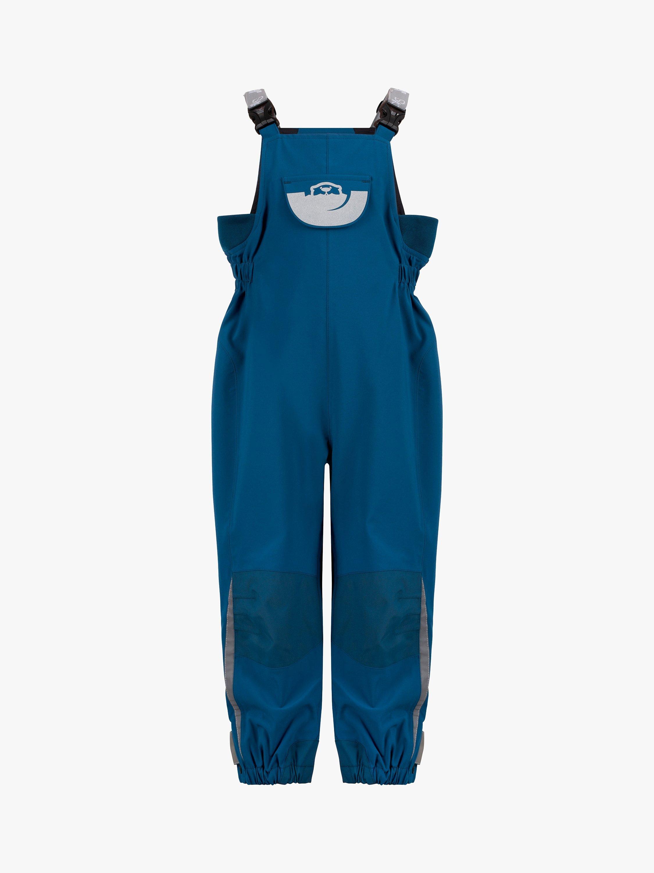 Product image 1 of 5, which shows Spotty Otter Kids' Adventure Waterproof Dungarees, Navy, 1-2 years