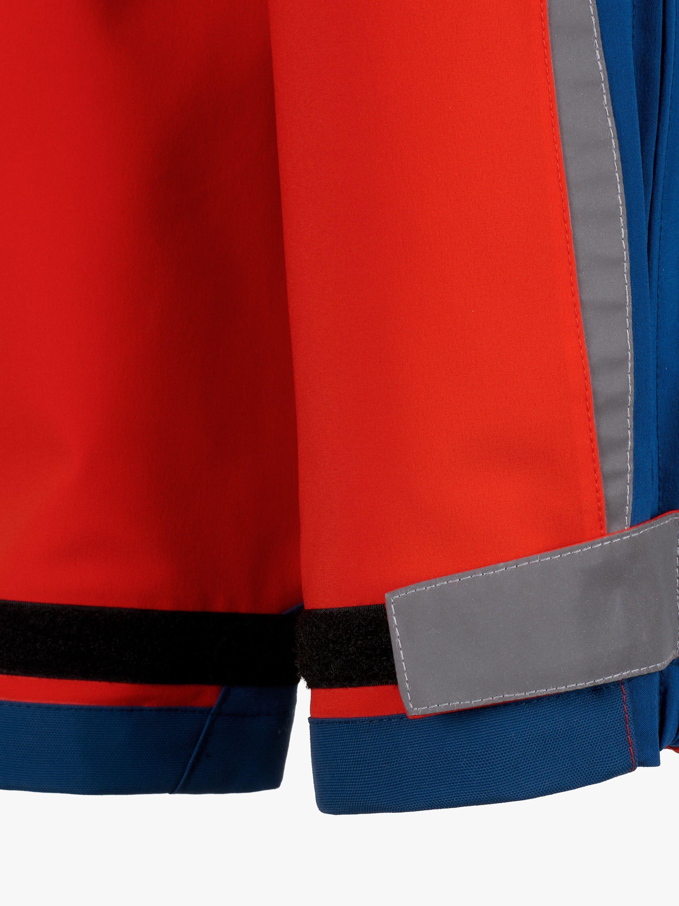 Product image 4 of 4, which shows Spotty Otter Kids' Adventure Waterproof Dungarees, Fiery Red, 1-2 years