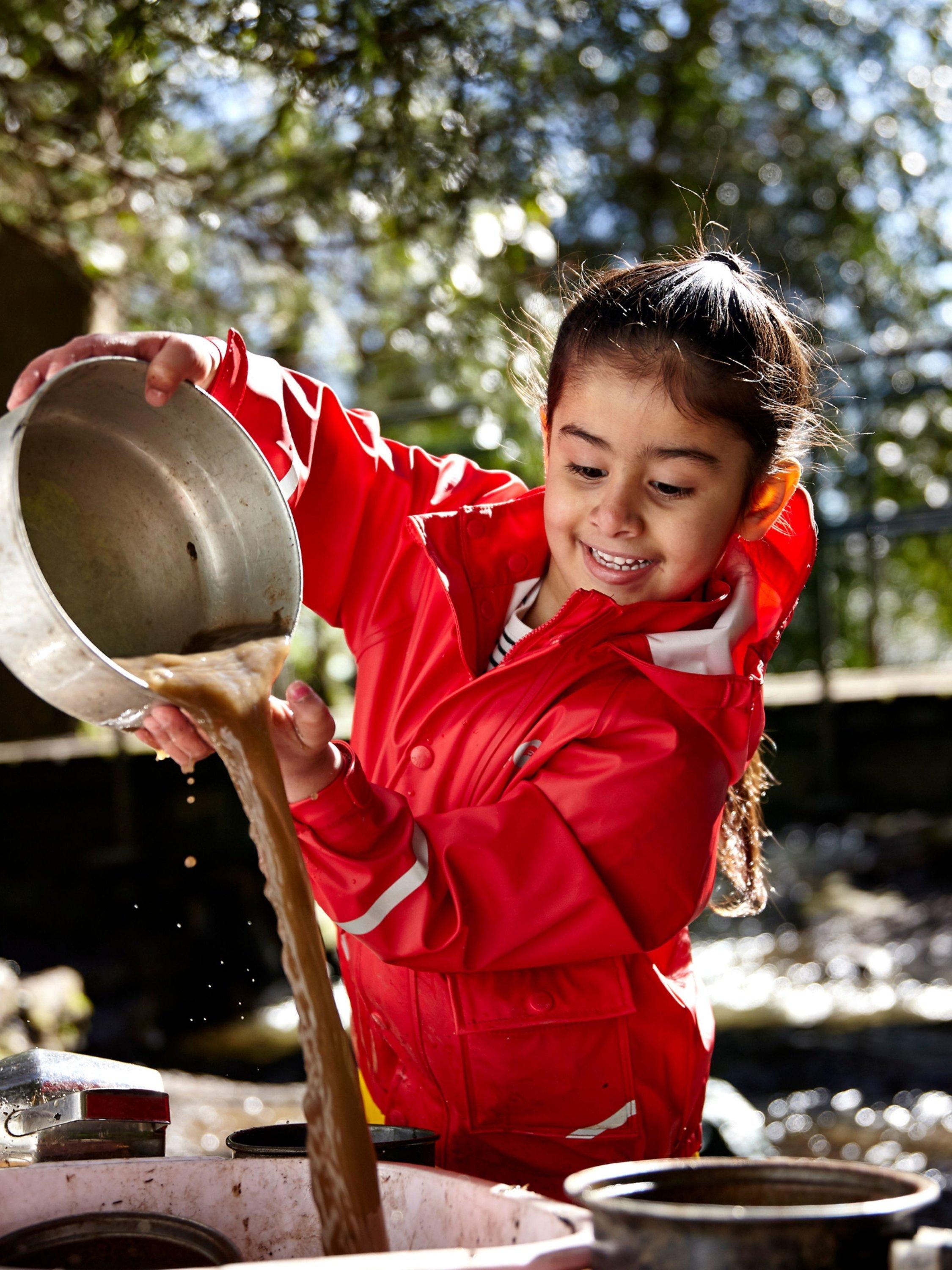 Product image 2 of 2, which shows Spotty Otter Kids' Forest Ranger Waterproof Jacket, Red, 1-2 years