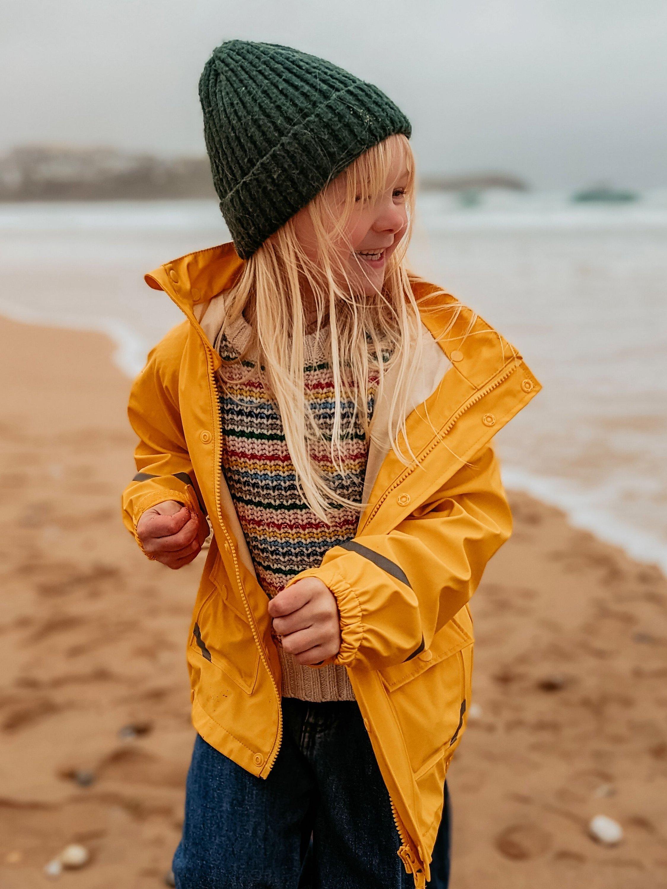 Product image 2 of 2, which shows Spotty Otter Kids' Forest Ranger Waterproof Jacket, Yellow, 1-2 years