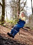 Spotty Otter Kids' Forest Ranger Waterproof Dungarees, Navy