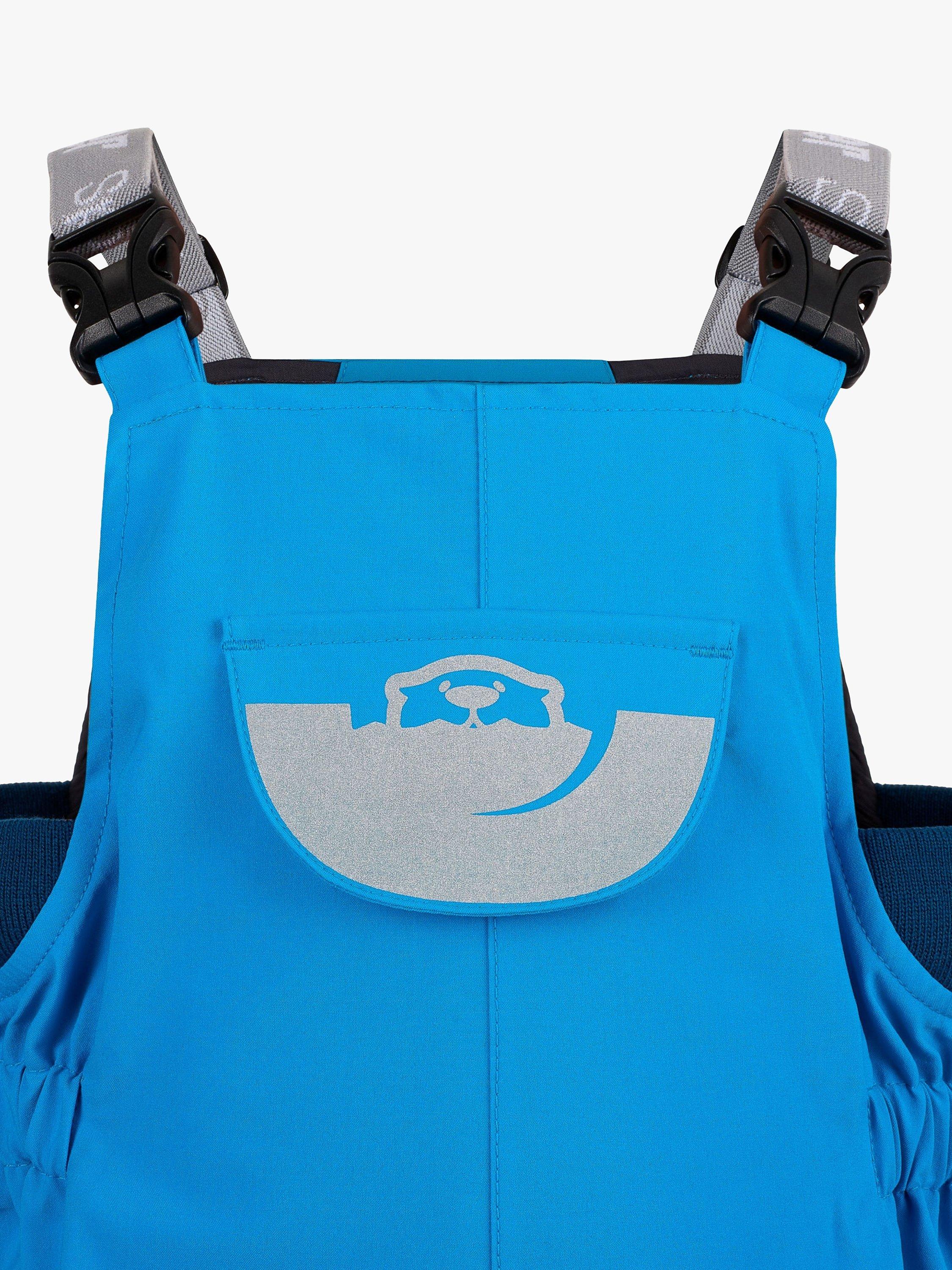 Product image 3 of 5, which shows Spotty Otter Kids' Adventure Waterproof Dungarees, Methyl Blue, 1-2 years