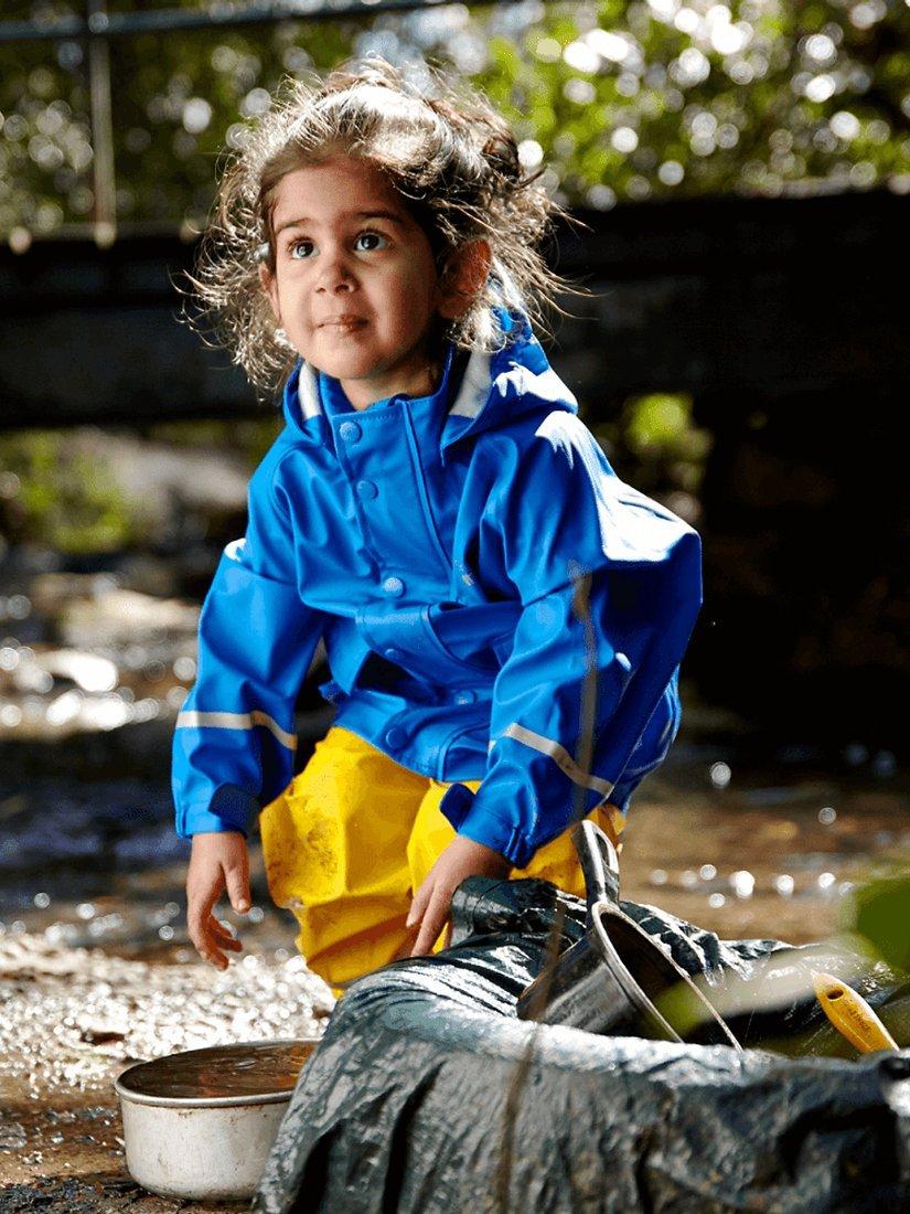 Product image 4 of 5, which shows Spotty Otter Kids' Forest Ranger Waterproof Jacket, Blue, 1-2 years