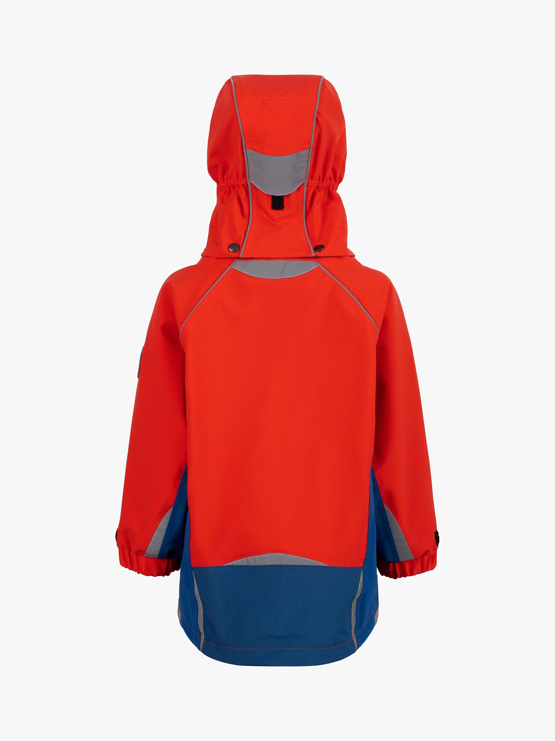 Product image 2 of 7, which shows Spotty Otter Kids' Adventure Waterproof Jacket, Fiery Red, 2-3 years