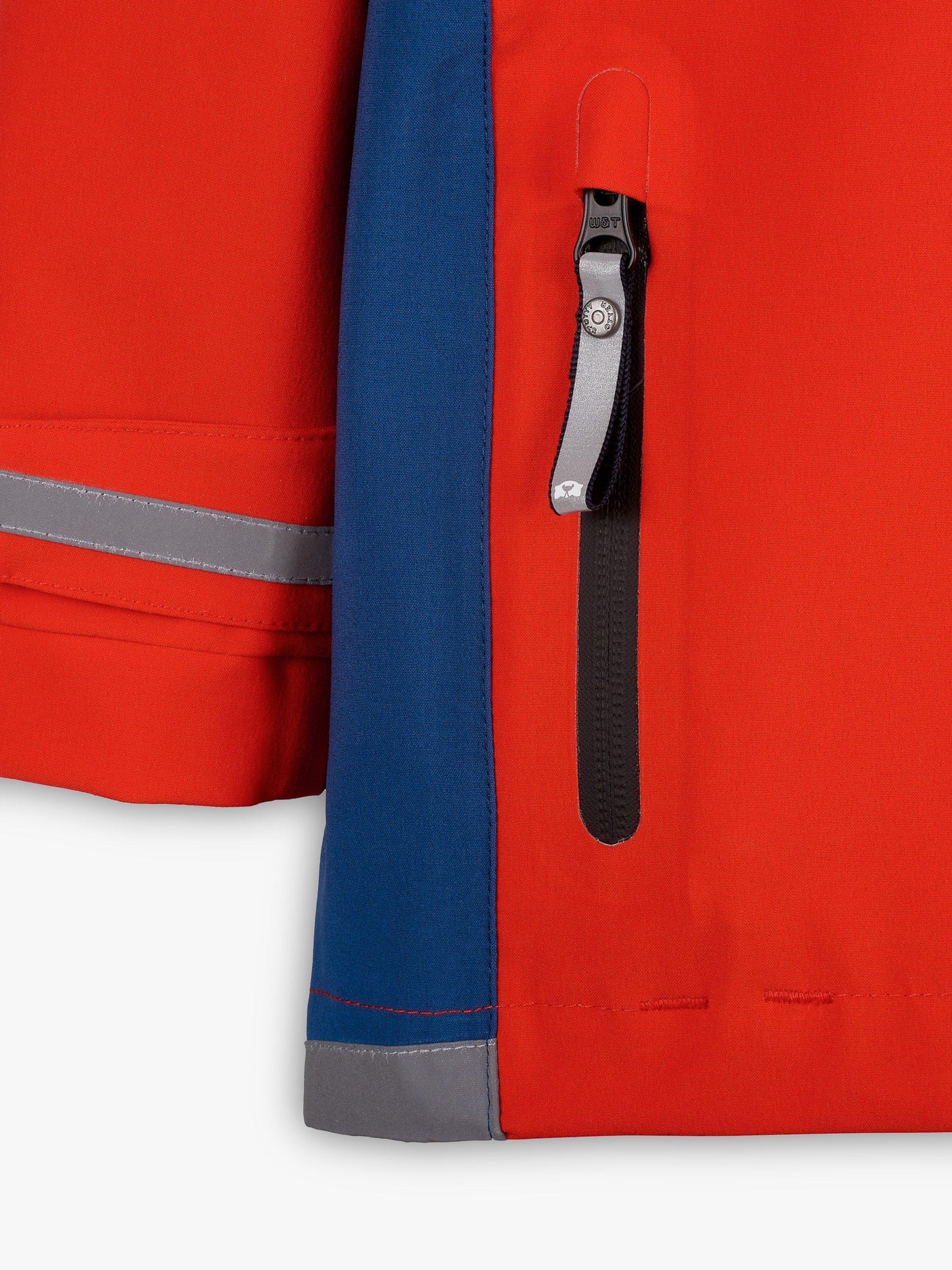 Product image 4 of 7, which shows Spotty Otter Kids' Adventure Waterproof Jacket, Fiery Red, 2-3 years