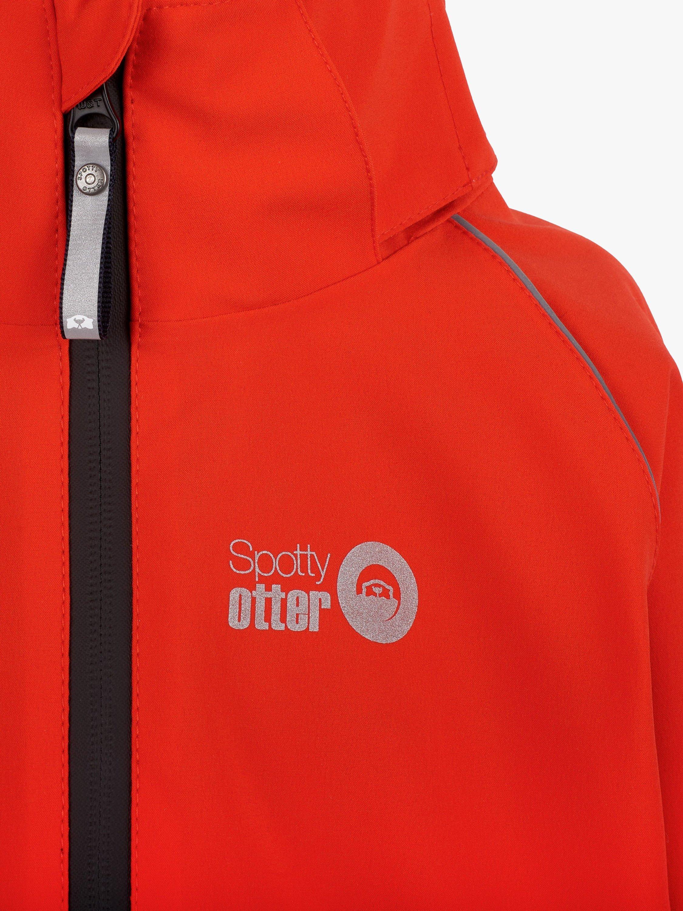Product image 5 of 7, which shows Spotty Otter Kids' Adventure Waterproof Jacket, Fiery Red, 2-3 years