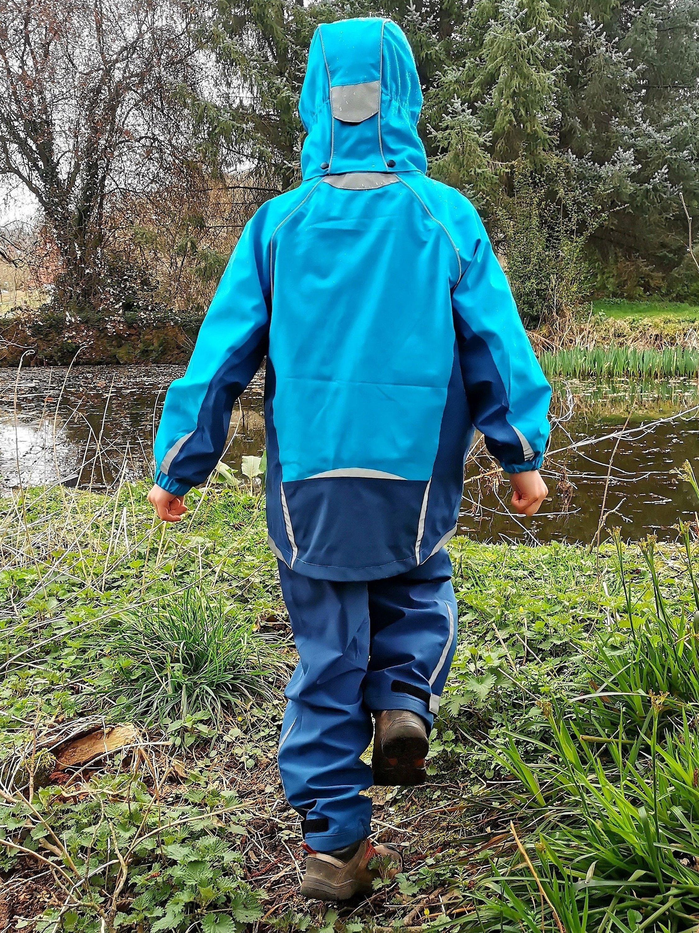Product image 7 of 7, which shows Spotty Otter Kids' Adventure Waterproof Jacket, Methyl Blue, 2-3 years