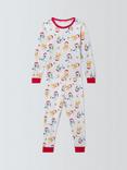 Bluey Brand Threads Kids' Christmas Pyjama Set, Grey Marl