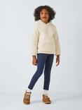 John Lewis Kids' Borg Pull Over Hoodie, Cream