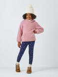 John Lewis Kids' Borg Pull Over Hoodie, Pink