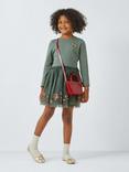 John Lewis Kids' Star Tulle Dress, Forest Green