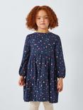 John Lewis Kids' Stars Tiered Jersey Dress, Navy