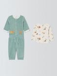 John Lewis Baby Lion T-Shirt, Velour Jacket and Trousers Set, Multi