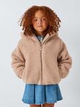 John Lewis Kids' Teddy Bomber Jacket, Light Brown