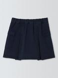 John Lewis Kids' Pleated Denim Skirt, Navy