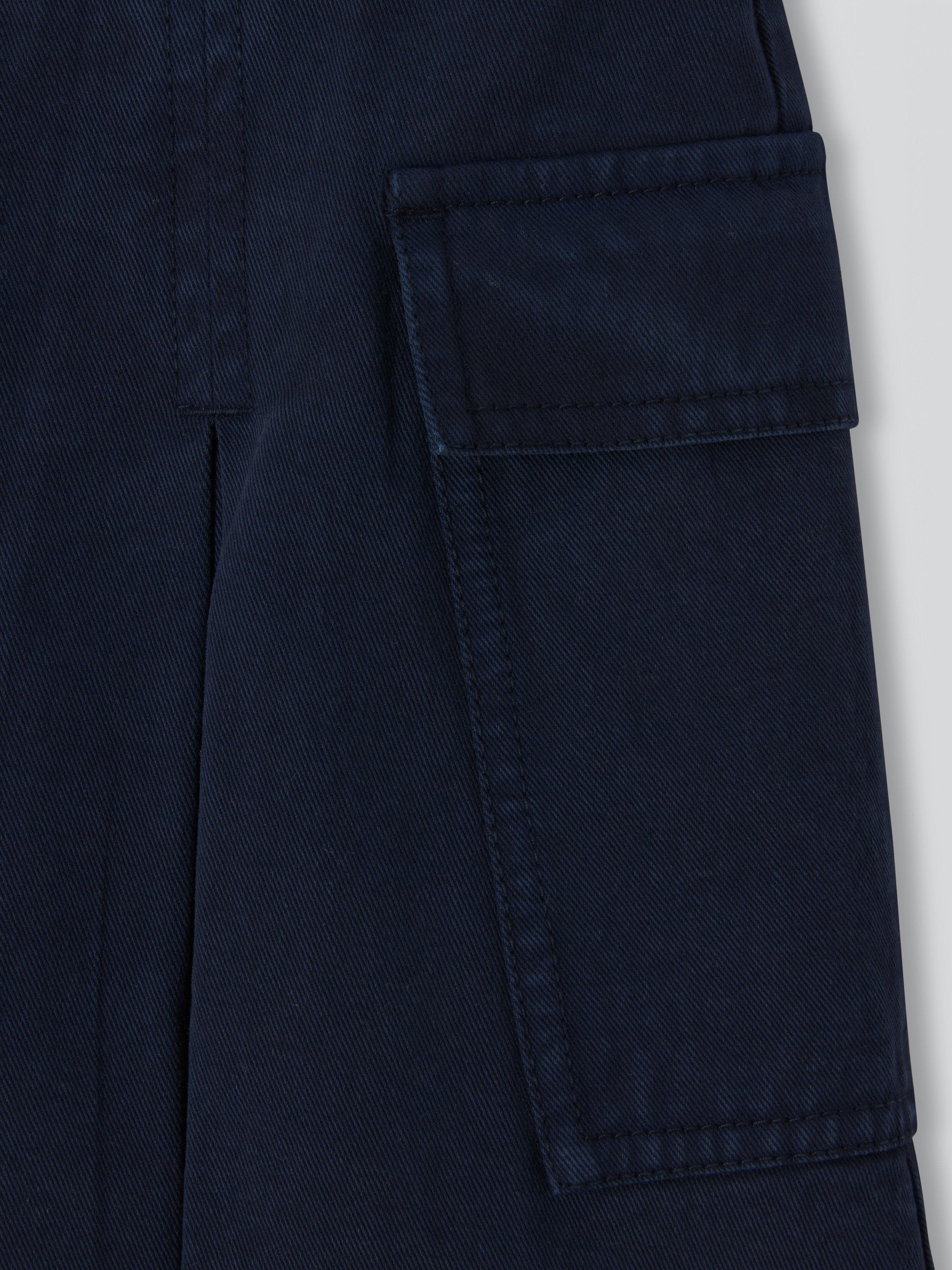 Product image 7 of 8, which shows John Lewis Kids' Pleated Denim Skirt, Navy, 9 years