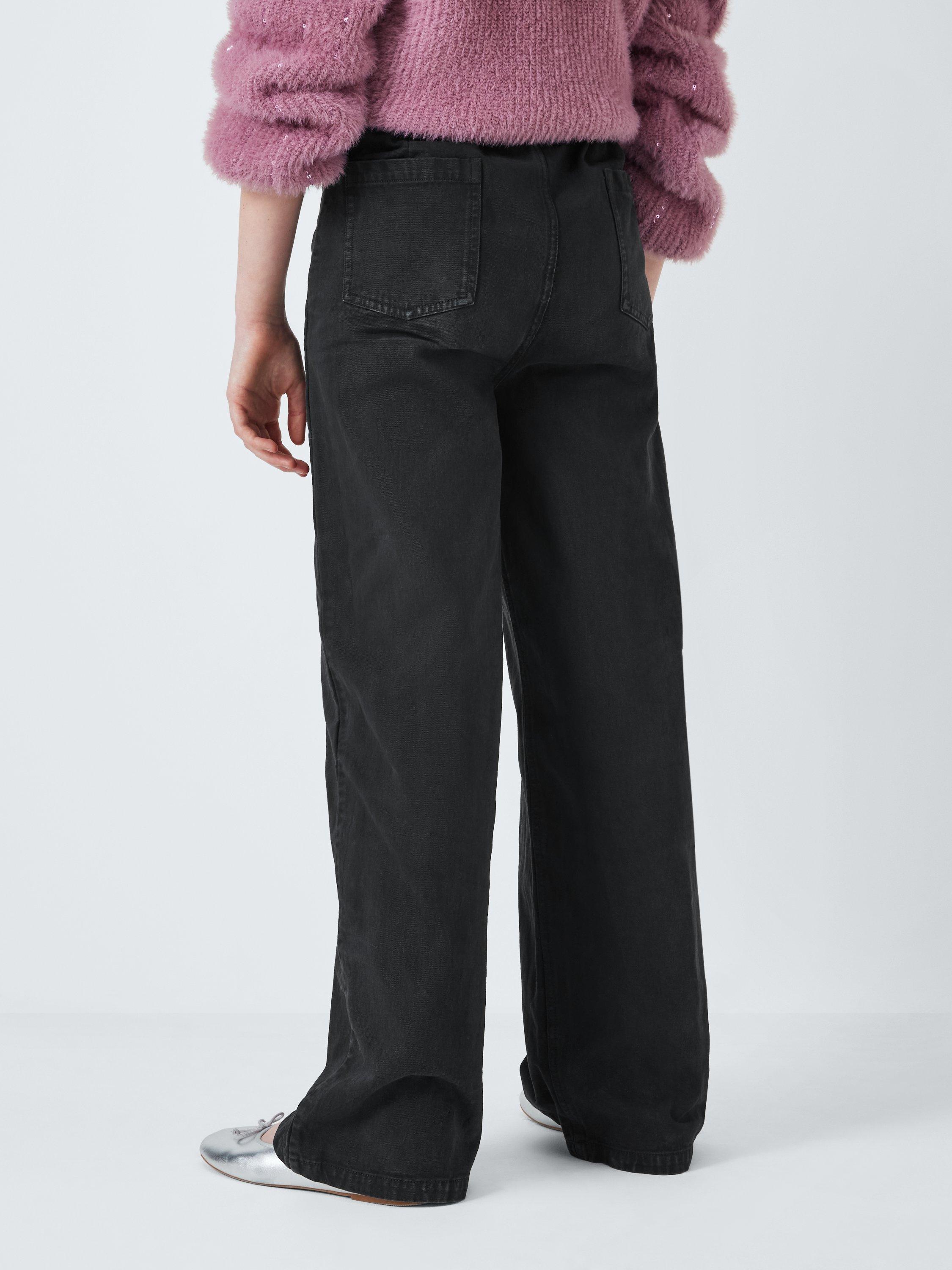 Product image 6 of 8, which shows John Lewis Kids' Wide Leg Trousers, Charcoal, 12 years