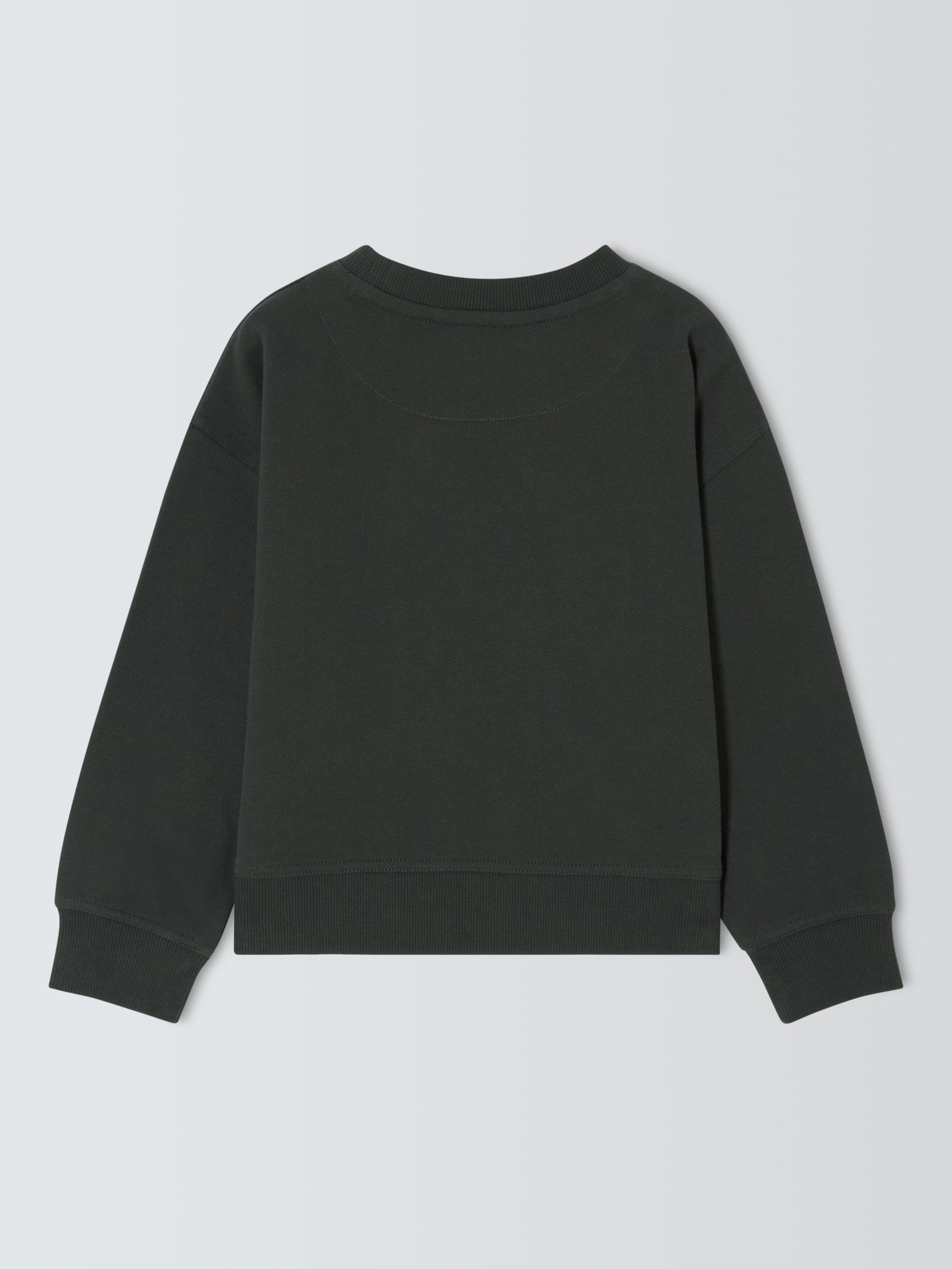 Product image 7 of 7, which shows John Lewis Kids' Sequin Star Sweatshirt, Black, 6 years