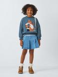 John Lewis Kids' Sequin Fox Jumper, Blue