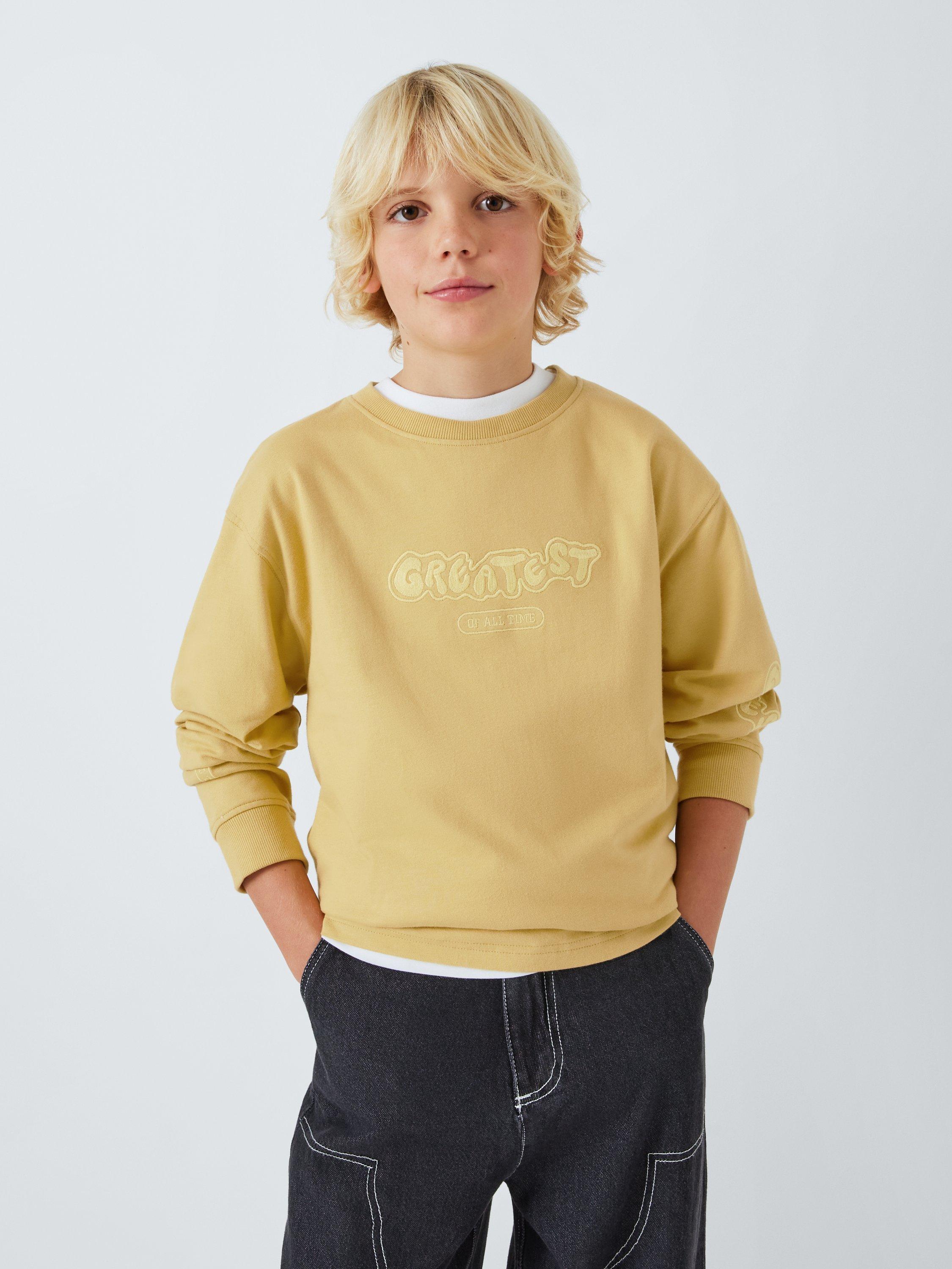 John Lewis Kids' Embroidered Greatest Top, Yellow