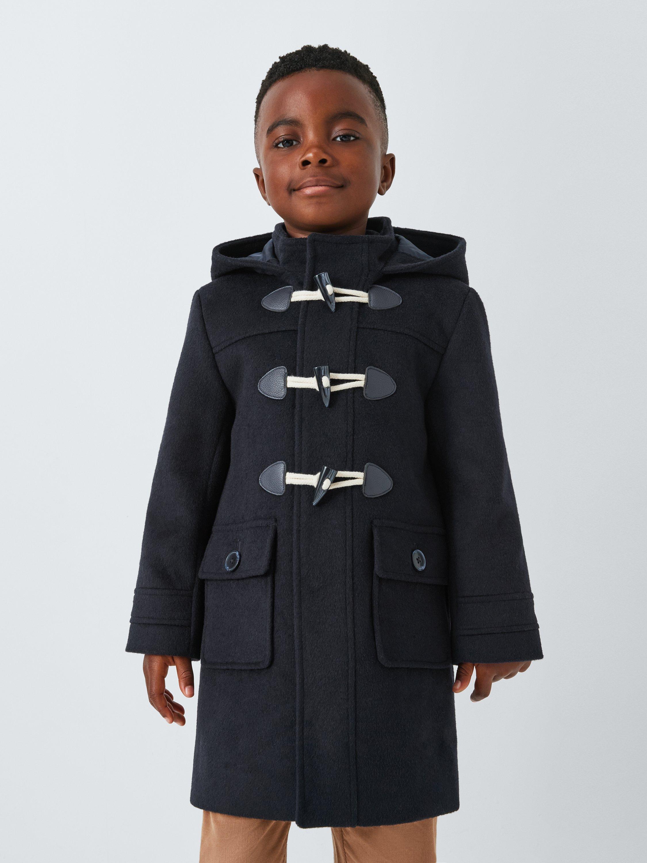 John Lewis Heirloom Collection Kids Wool Blend Duffle Coat Navy