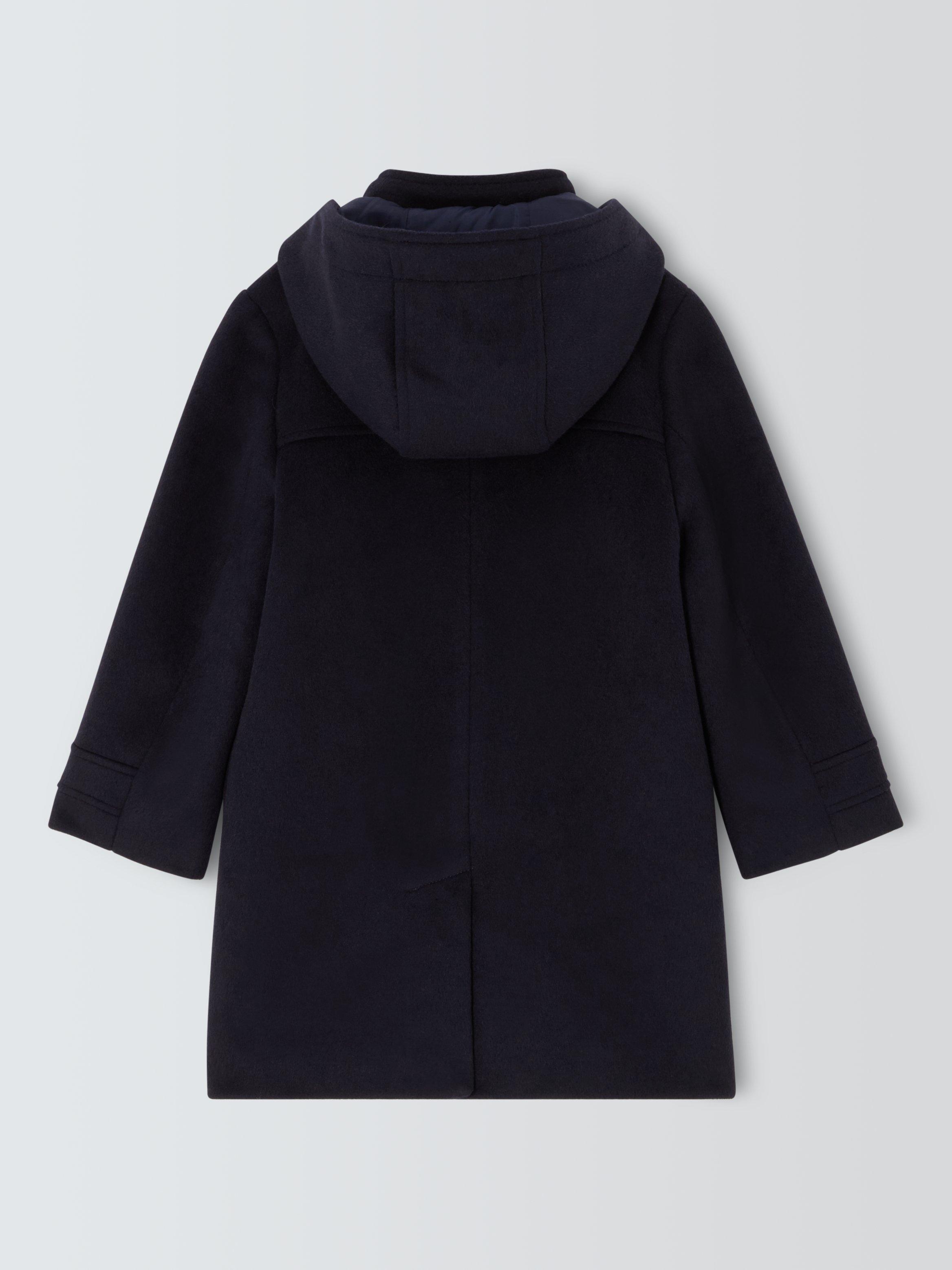 John Lewis Heirloom Collection Kids' Wool Blend Duffle Coat, Navy
