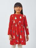 John Lewis ANYDAY Kids' Christmas Graphic Dress, Red