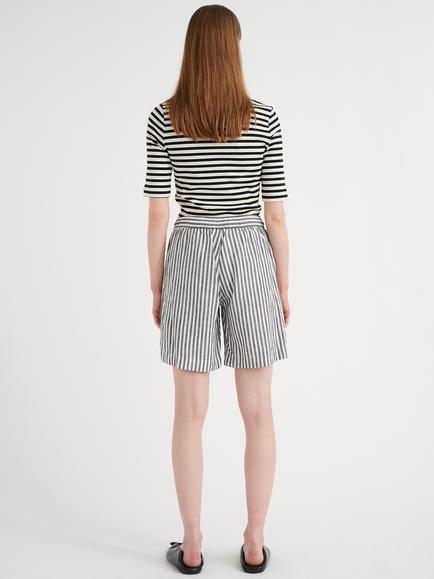 InWear Dagna Rib Jersey T-shirt, Black/Whisper White - view 2, Black/Whisper White