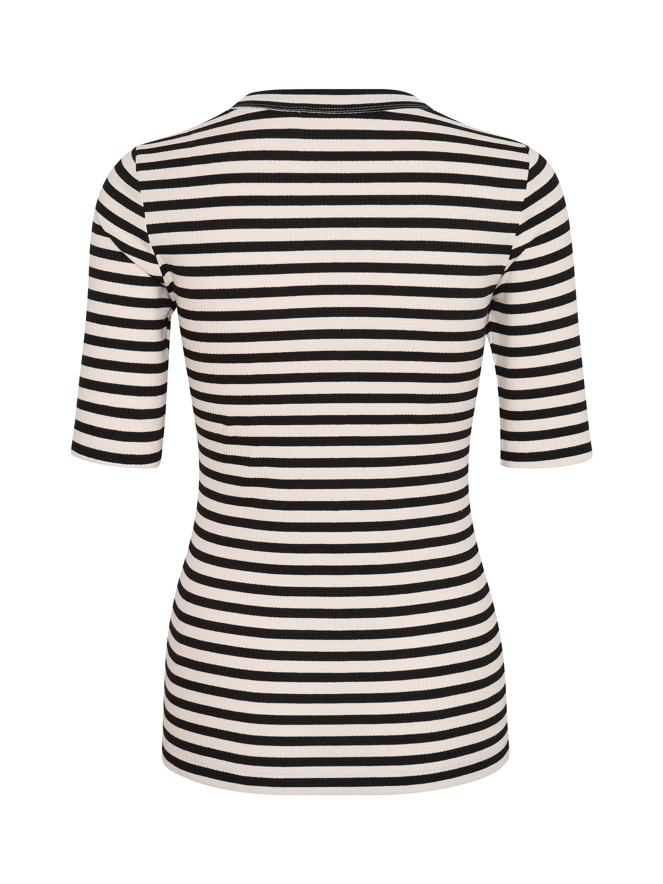 Product image 4 of 5, which shows InWear Dagna Rib Jersey T-shirt, Black/Whisper White, XS