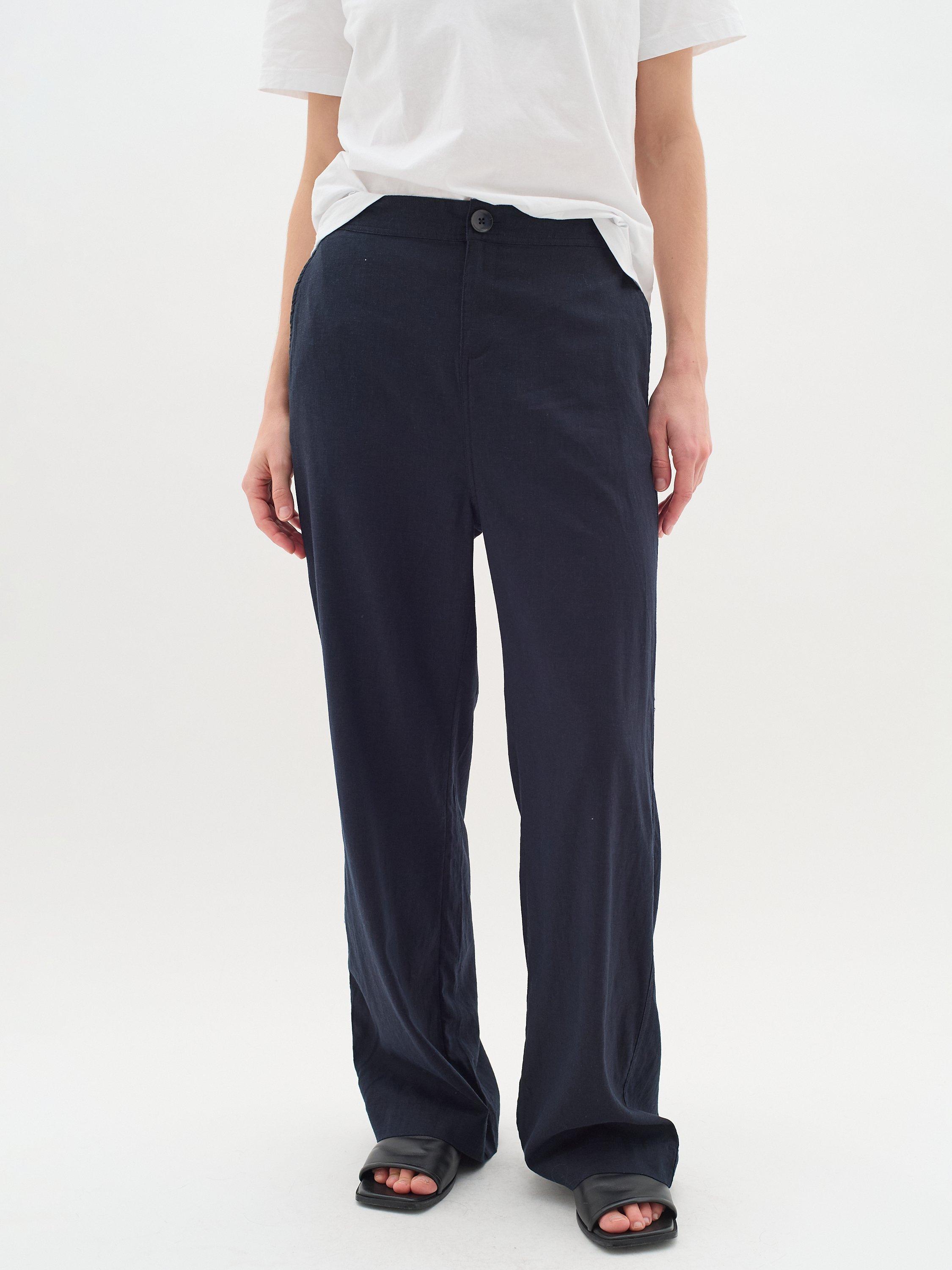 InWear Ellie High Waist Straight Leg Trousers, Marine Blue