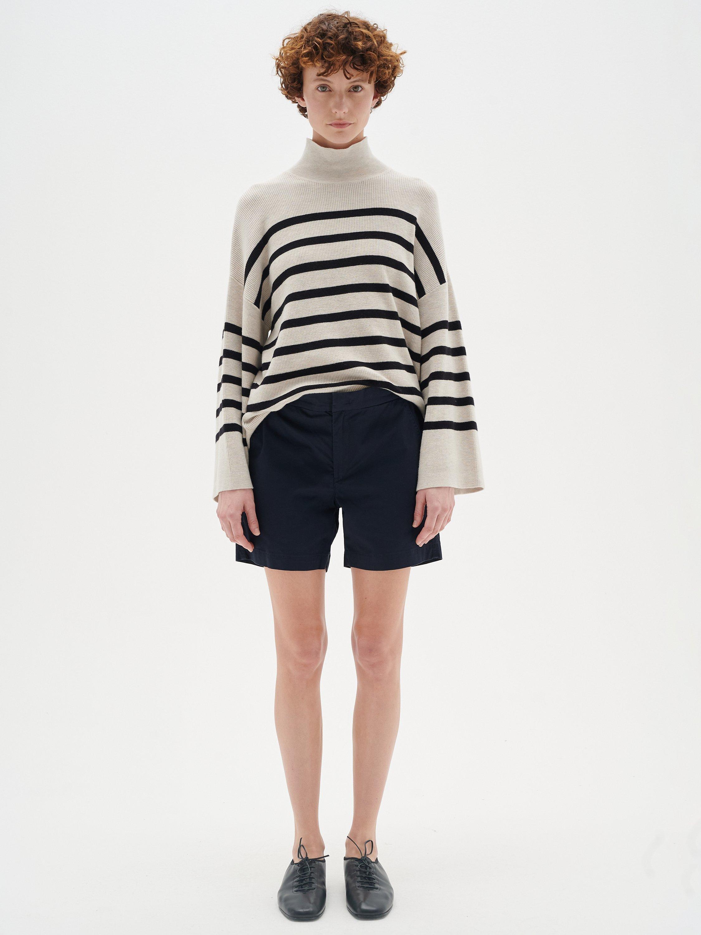InWear Opeya Wide Leg Elastic Waist Shorts, Marine Blue