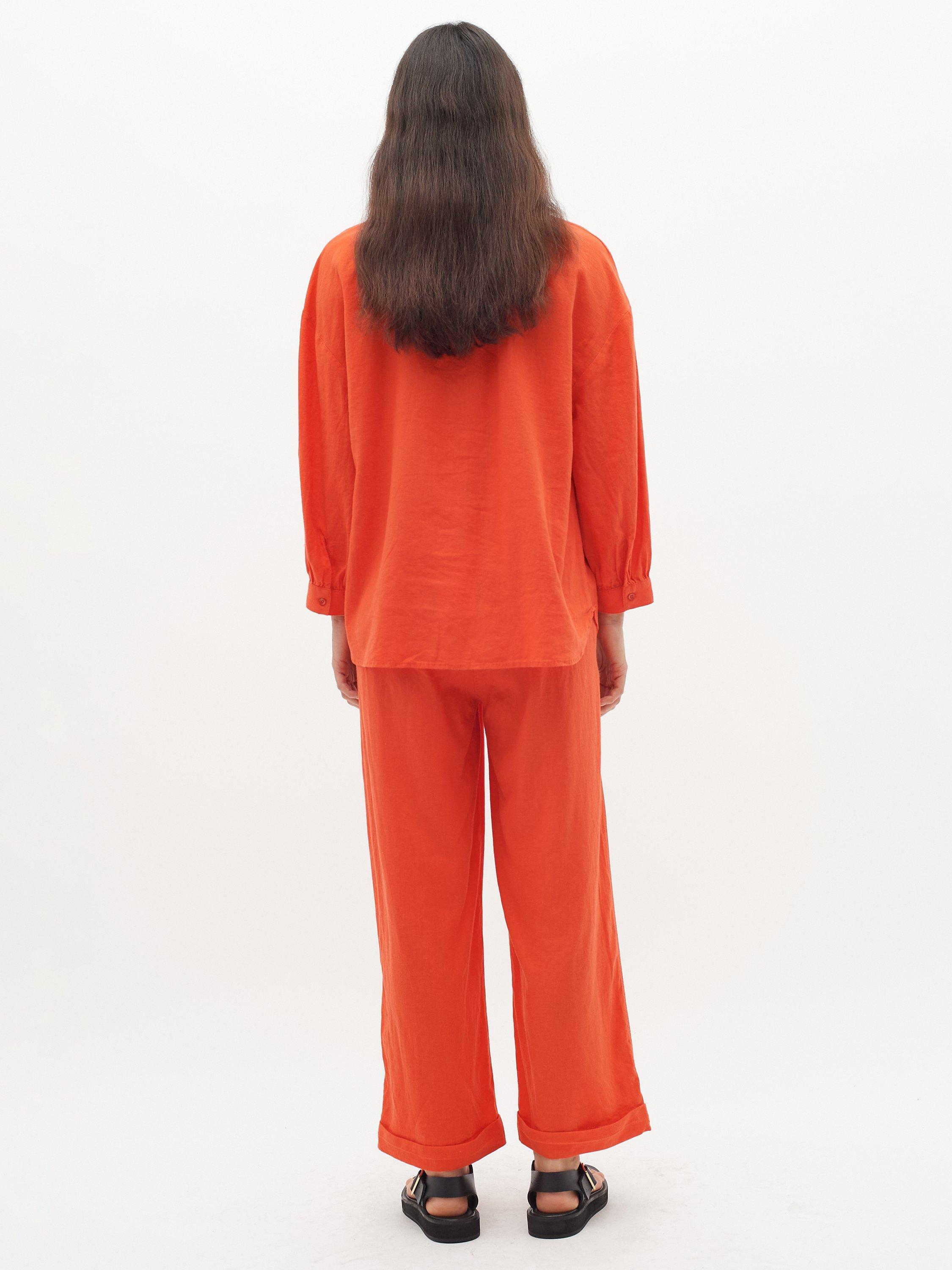 InWear Ellie V-notch Neck 3/4 Sleeve Blouse, Cherry Tomato, 8