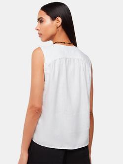 Whistles Laura Sleeveless Linen Top - view 2, White