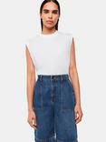 Whistles Ella Sleeveless Cotton Vest, White