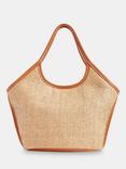 Whistles Toia Mini Straw Tote Bag, Natural