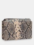 Whistles Elita Snake Double Leather Clutch, Multi