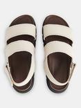 Whistles Ruben Whipstitch Leather Sandals, Ivory