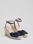 L.K.Bennett Angela Suede Espadrille Wedge Sandals, Navy