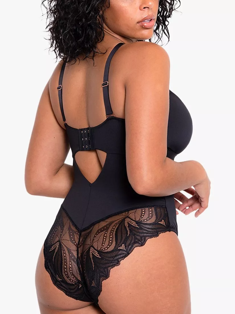Scantilly Indulgence Stretch Lace Body Black/Latte