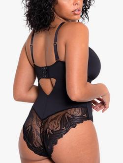 Curvy Kate Indulgence Stretch Lace Body - view 2, Black/Latte