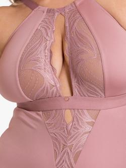 Curvy Kate Indulgence Stretch Lace Body - view 2, Dusty Rose