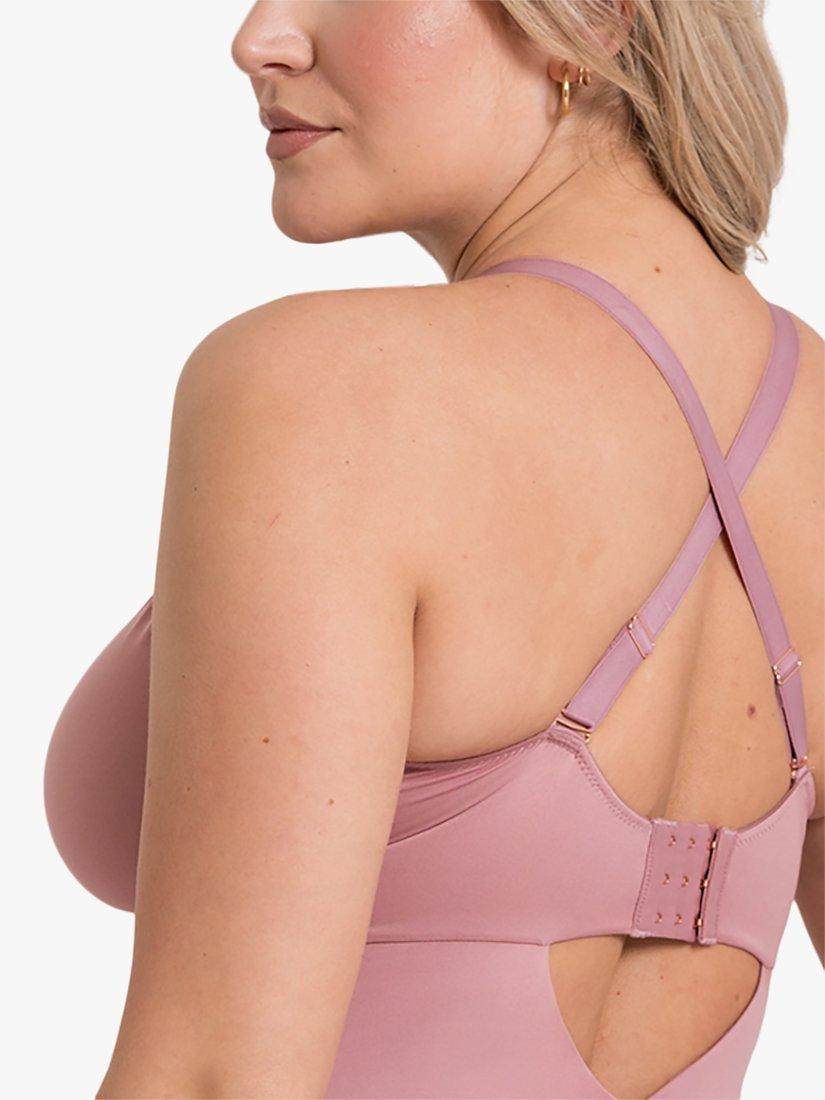 Product image 6 of 6, which shows Curvy Kate Indulgence Stretch Lace Body, Dusty Rose, S