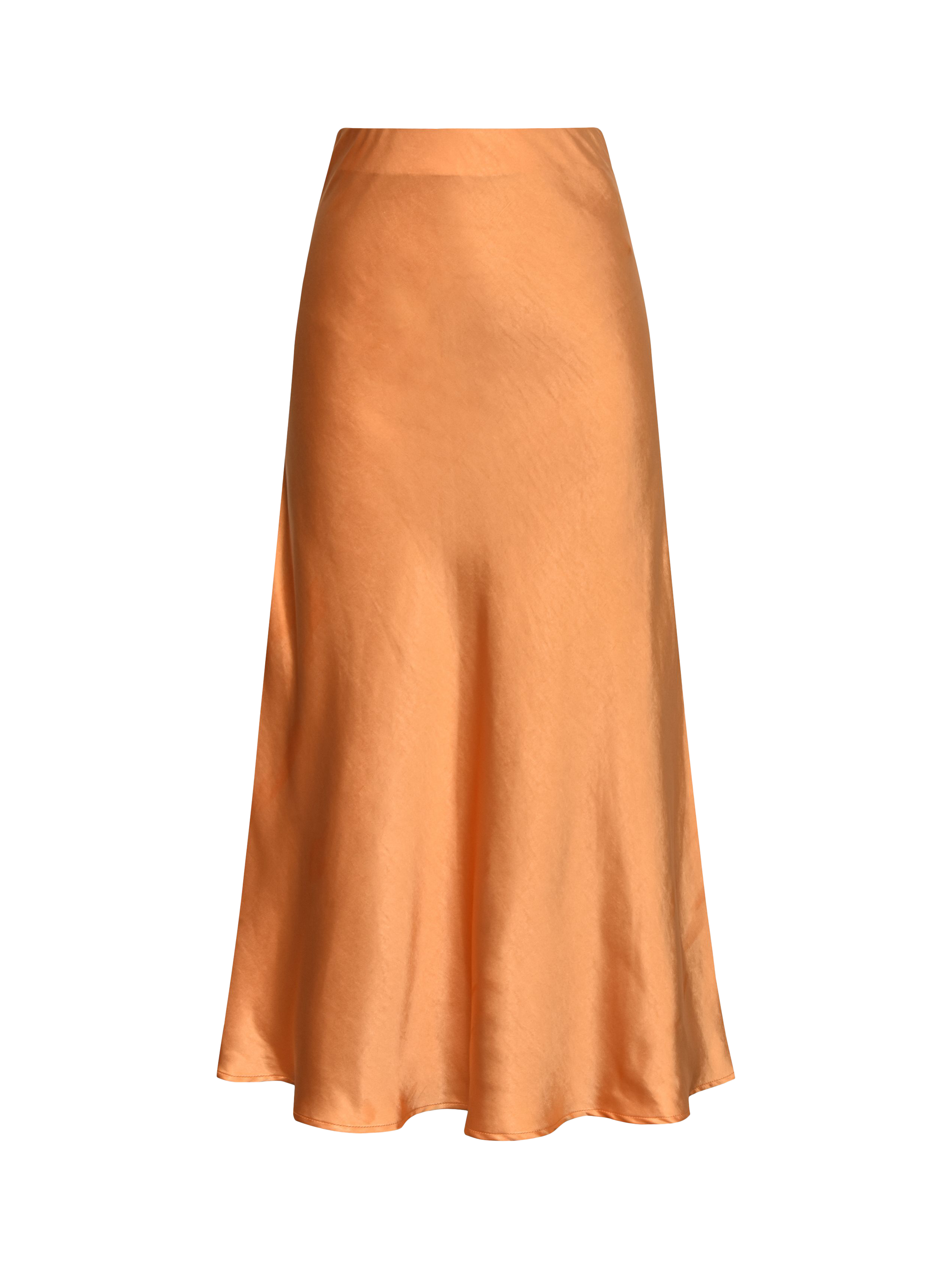 A-VIEW Carry Sateen Midi Skirt, Orange, 8