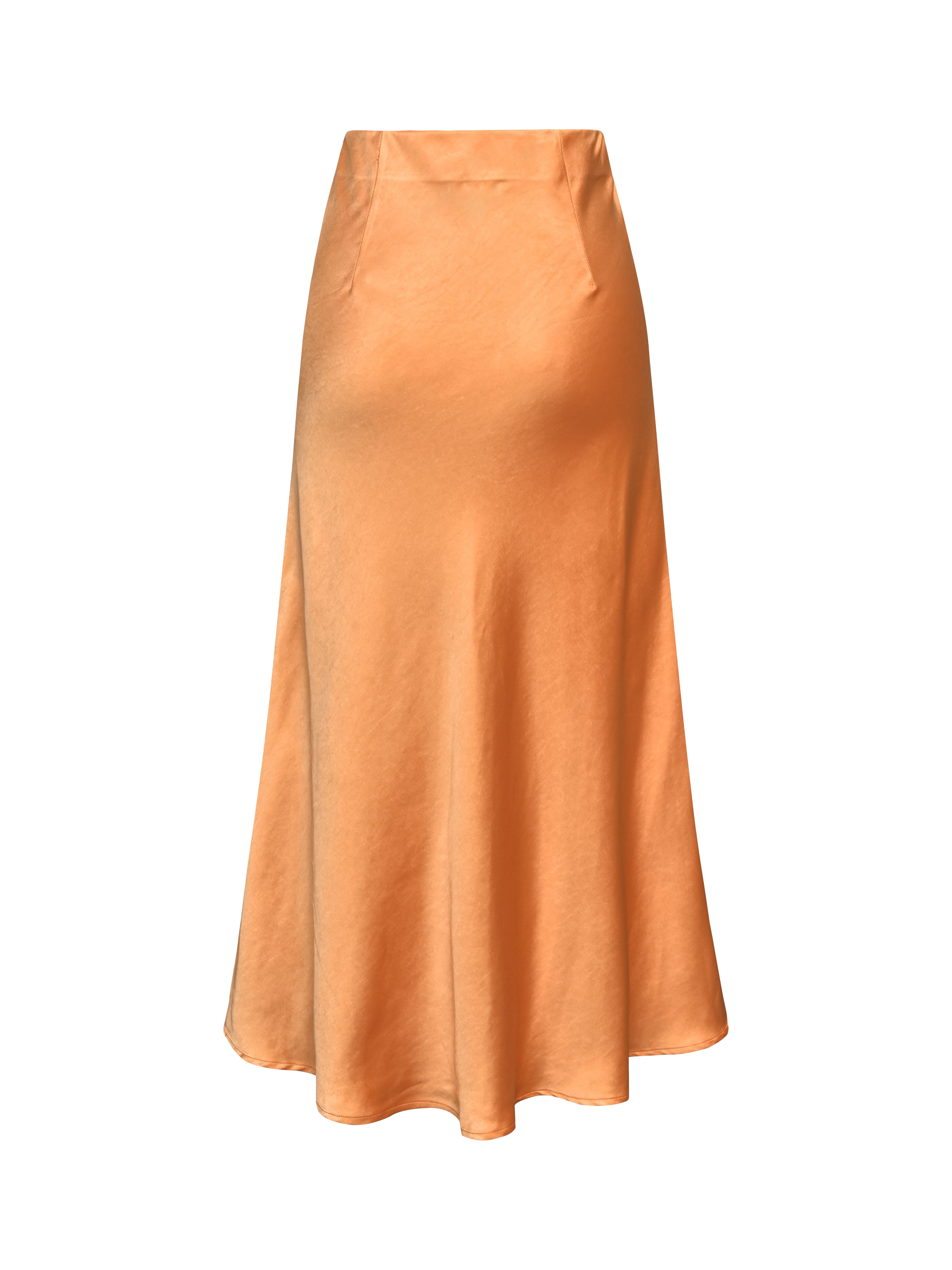 A-VIEW Carry Sateen Midi Skirt, Orange, 8